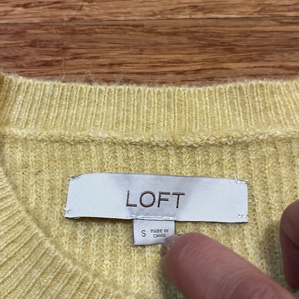 Loft Pale Yellow Button Down Super Soft Cardigan … - image 6